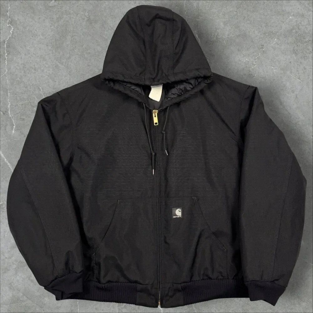 Vintage Carhartt J133 BLK Artic Yukon Extremes Nylon Active Jacket Black Tag 2XL